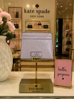 Kate Spade Lilac Patent Card Holder NWT